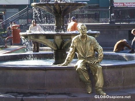 Postcard Juarez' fountain