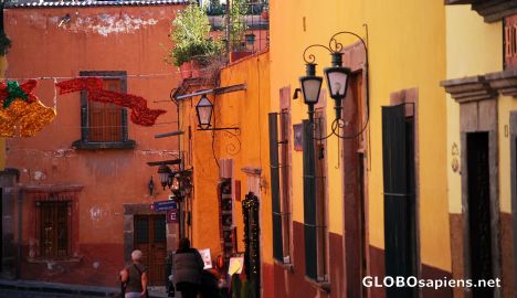 Postcard colorful streets