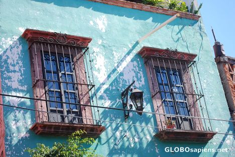 Postcard Blue windows