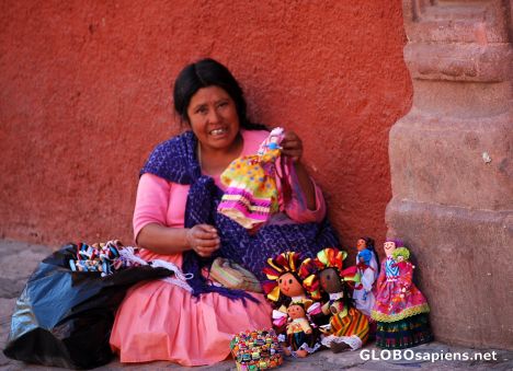 Postcard Selling dolls