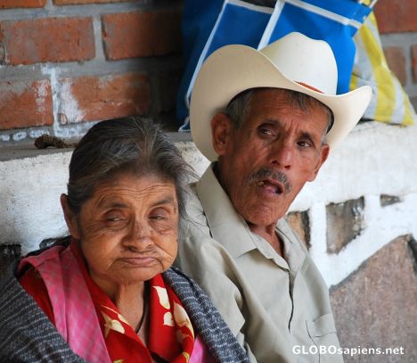 Postcard Old couple