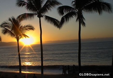Postcard Sunset from Vallarta Malecon