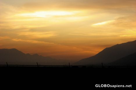 Postcard Sunset Near Salinas Victoria, Mexico