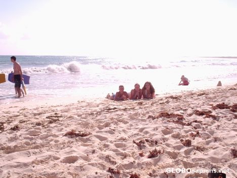 Postcard a typical Cozumel beach