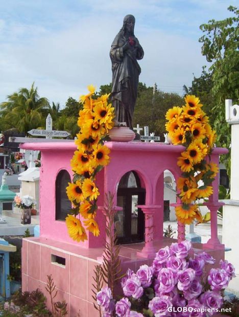 Postcard Even the tombs are very colorful, Punta Norte