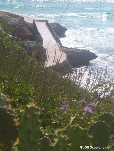 Postcard Garrafon path around the tip of Isla Mujeres