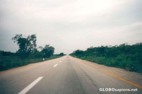 Postcard Chichen Itza Highway from Cancun