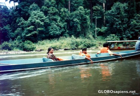 Postcard Passengers on Boat