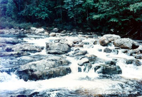 Postcard The awesome Lata Berkoh, Cascading Waterfall