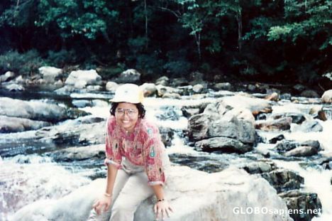Postcard Lata Berkoh Waterfall and me