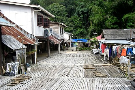 Postcard The Annah Rais Bidayuh Longhouse