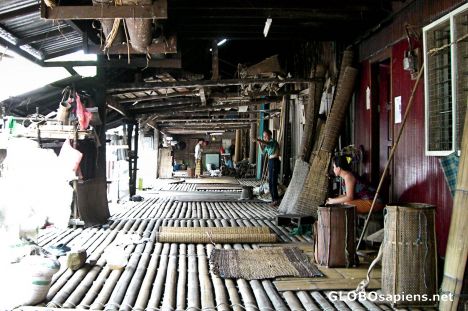 Postcard The Annah Rais Bidayuh Longhouse