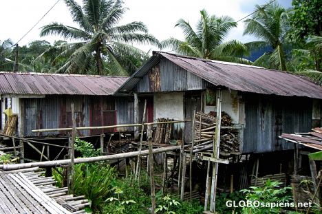 Postcard The Annah Rais Bidayuh Longhouse