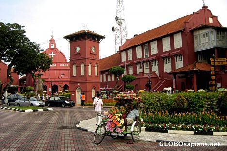 Postcard Christ Church and The Stadhuys, Malacca