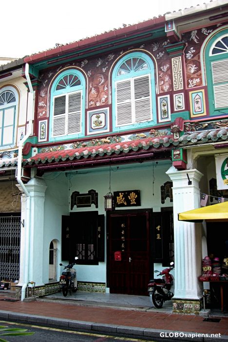 Postcard Baba-Nyonya' Peranakan-Influenced Architecture