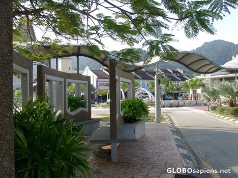 Postcard Lanscaped Gardens surrounding Lumut