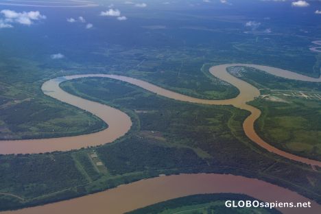 Postcard Meandering river