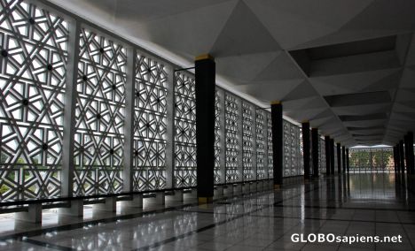 Postcard national masque inside