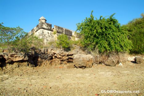 Postcard Ibo - main fort in the morning