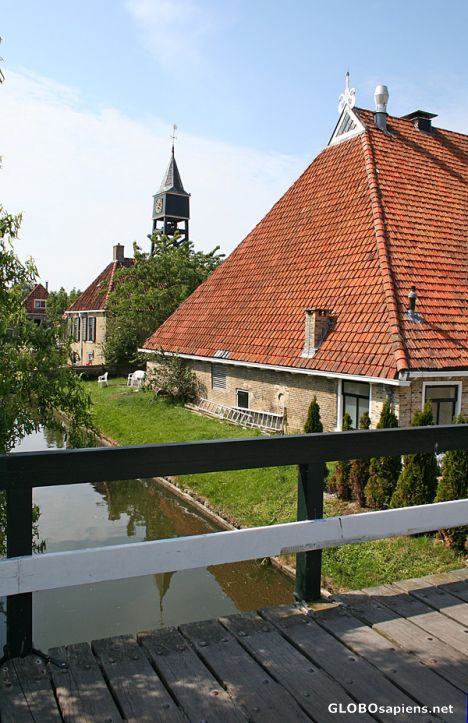 Postcard The large roof protected hay stored in the attic