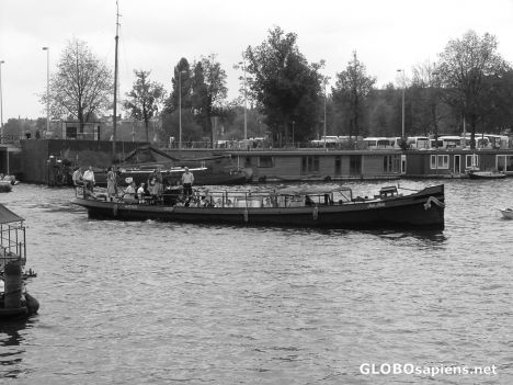 Postcard amsterdam canal
