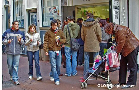Postcard What do tourists do in Amsterdam? 1