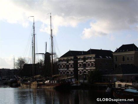 Postcard typical Dutch site