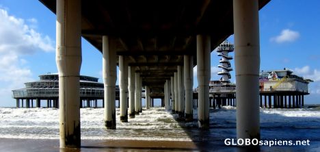 Pier on the Scheveningen beach, Netherlands