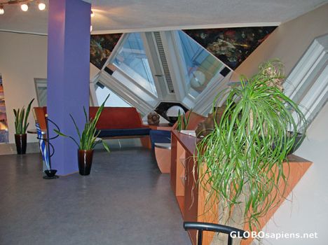 Postcard Interior of a Cube House