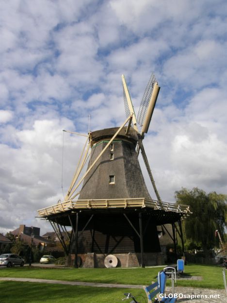 Postcard One of Weesp's three windmills