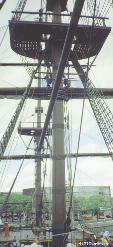 Postcard Replica of the `Amsterdam` at Scheepvaart Museum