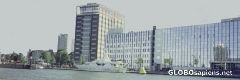 Postcard View of the waterfront, Amsterdam
