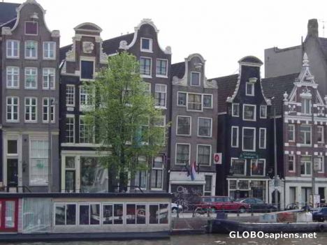 Postcard cute dutch houses