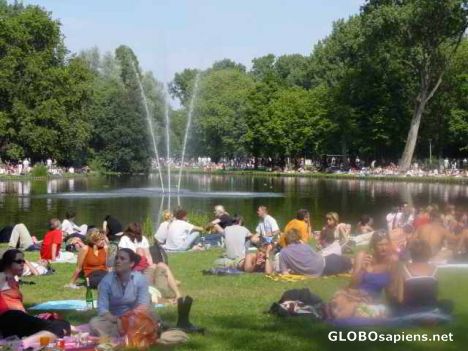 Postcard vondelpark, amsterdam