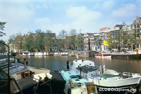 Postcard Floating houses