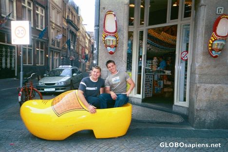 Postcard Haha - Roy & Daz look like peas in a pod