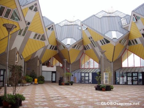 Postcard Cube Houses
