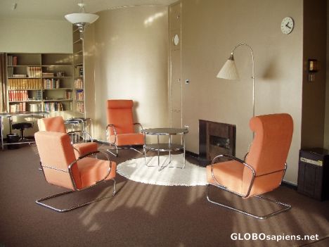 Postcard Sitting room and fire place