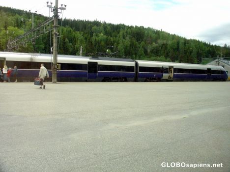 Postcard Nesbyen train station