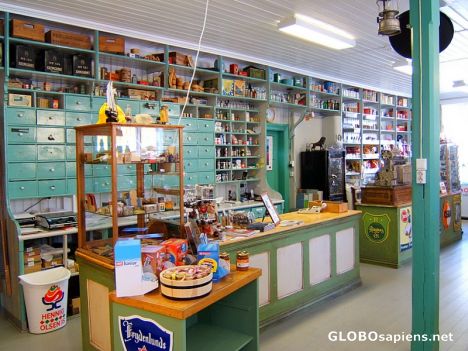Postcard Nusfjord Supermarket