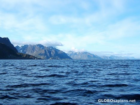 Postcard Lofoten from the sea
