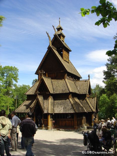 Postcard stave church