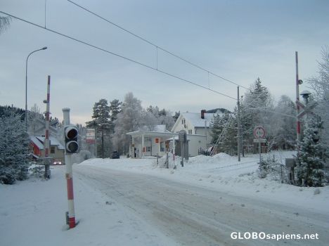Postcard Gransherad and the railroad to Tinnoset