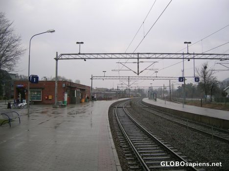 Postcard Porsgrunn Railway Station