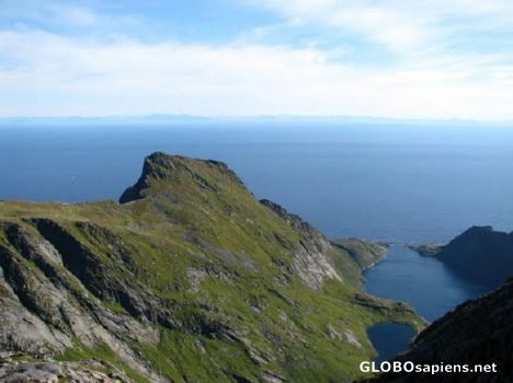 Postcard From Lofoten hill - looking east