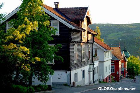 Postcard Lillehammer - upper town