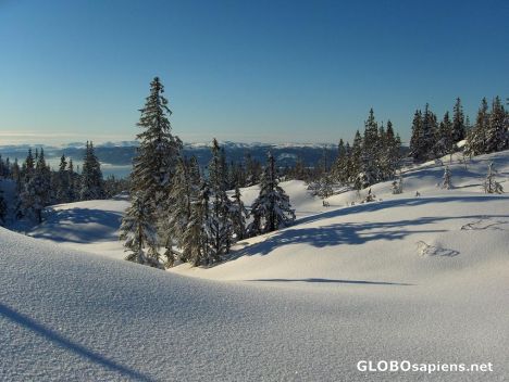 Postcard Winter weekend not far from the Arctic Cirlce