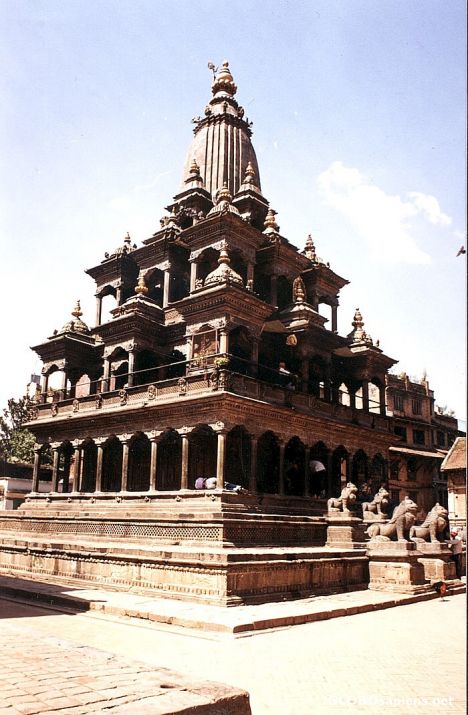 Postcard Krishna Temple on Patan Durbar square