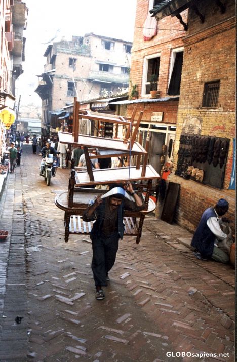Postcard Moving houses Nepali Style