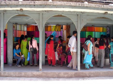 Postcard Rangichangi sari shop